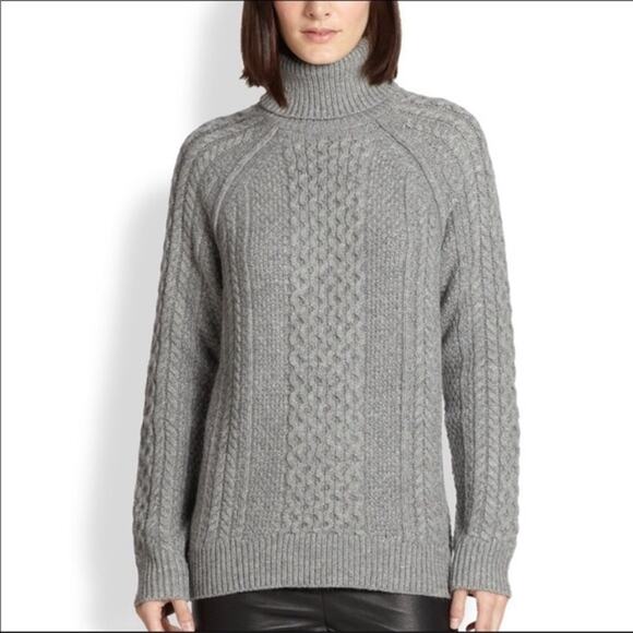 VINCE Fisherman Knit Sweater Size XS Wool Alpaca‎ Cables...